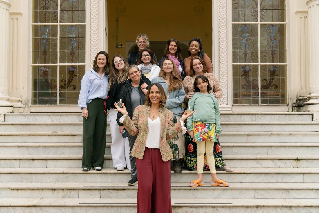 Turma da 3ª edição reunida na escadaria do balneário do Parque das Águas de Caxambu